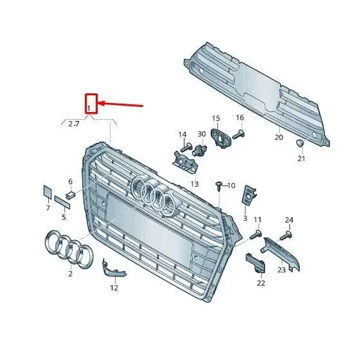 Audi A4 S4 B9 (2015 - 2019) 8W0853651ACSJZ Другая часть кузова — фото 5