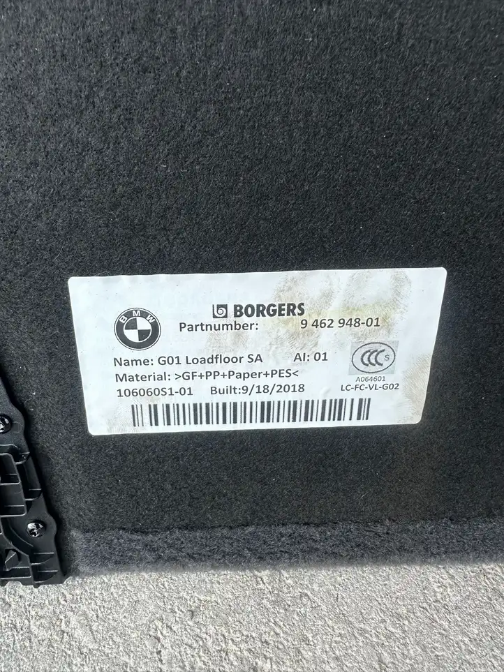 BMW X3 G01 (2018 - 2024) 9462948 Пол багажника — фото 3
