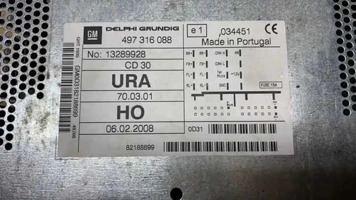 Opel Astra H (2004 - 2009) 13276999 Магнитола / мультимедийная система — фото 4