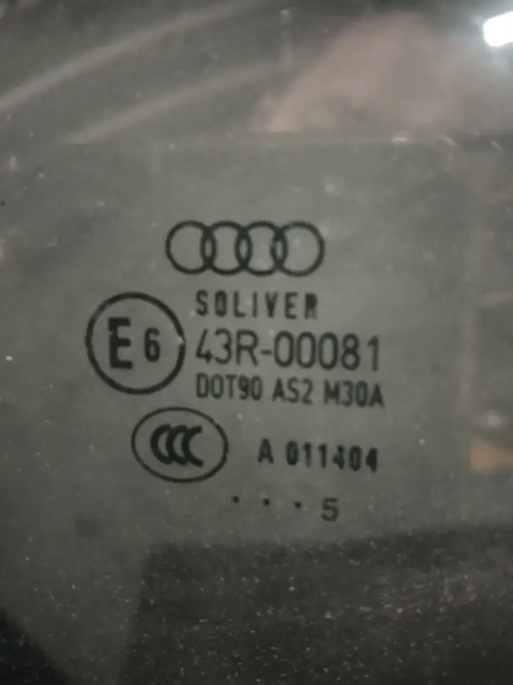 Audi A6 S6 C6 4F (2004 - 2008) Стекло задней двери — фото 2