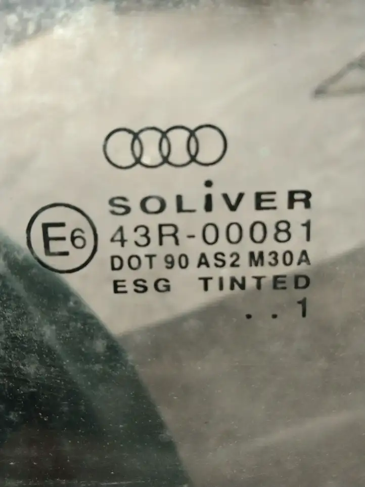 Audi A4 S4 B6 8E 8H (2000 - 2006) Стекло задней двери — фото 2