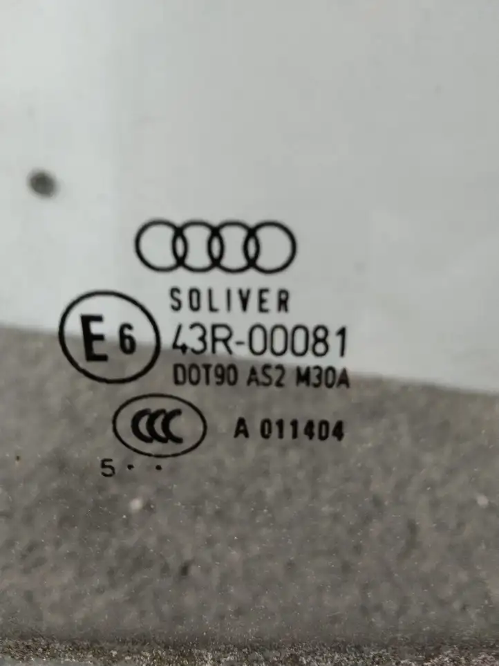 Audi A6 S6 C6 4F (2004 - 2008) Стекло задней двери — фото 2