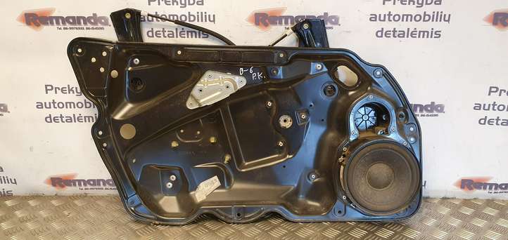 Volkswagen PASSAT B6 (2005 - 2010)  3C18377556 Механизм для электрического подъема окон передней двери (без двигателя)