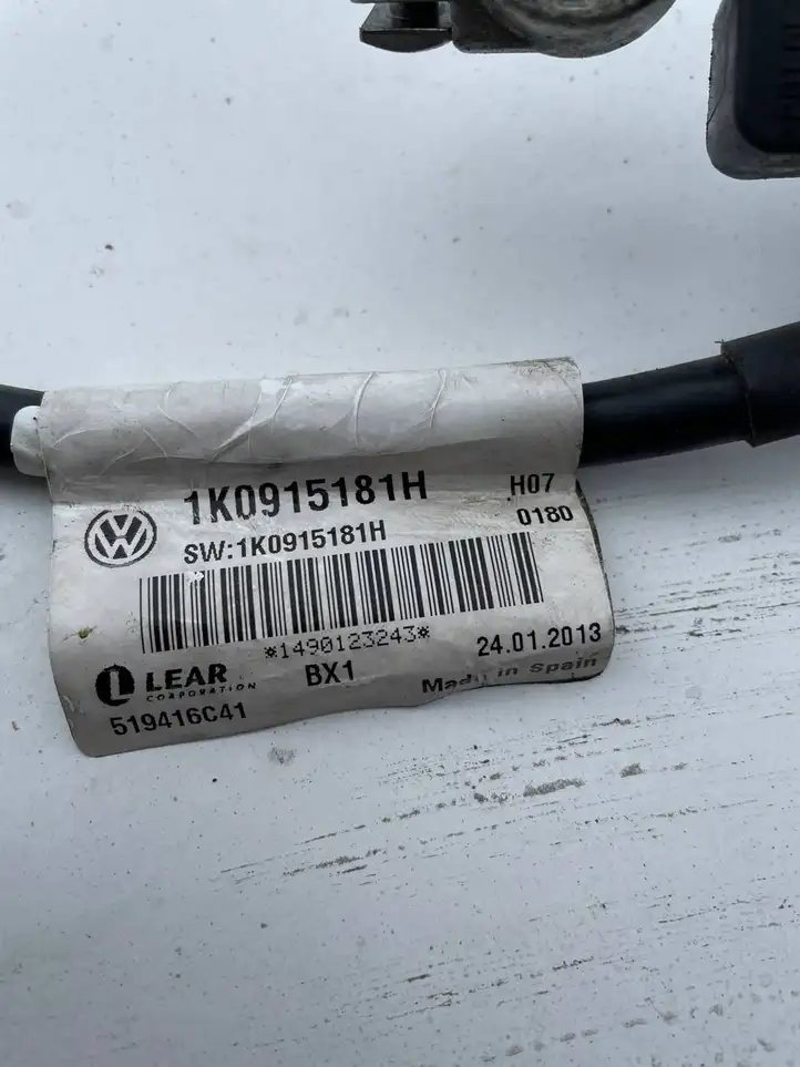 Volkswagen PASSAT B7 (2011 - 2014) 1K0915181H Минусовой провод аккумулятора — фото 4