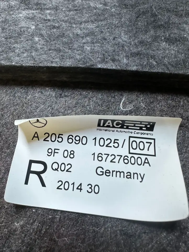 Mercedes-Benz C W205 (2014 - 2021) A2056901025 Прочая отделка багажника — фото 3