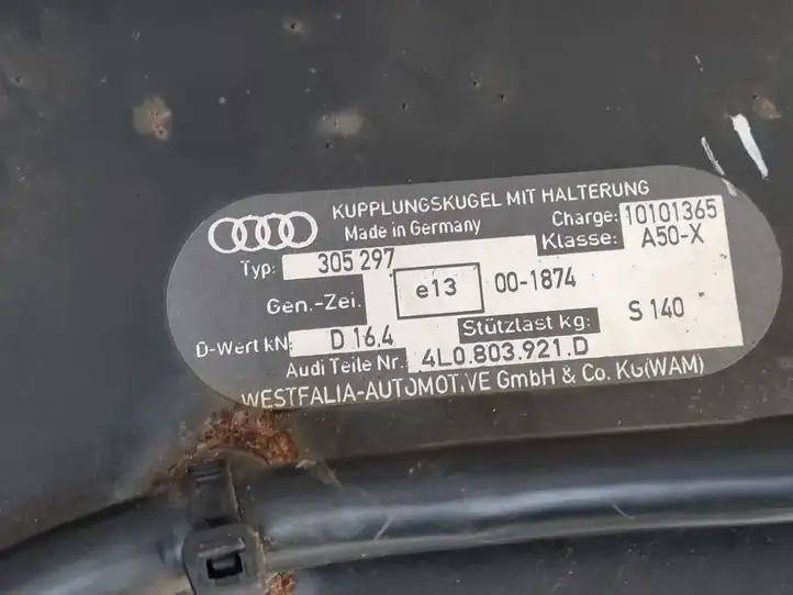 Audi Q7 4L (2005 - 2009) 4L0803921D Комплект буксировочного крюка — фото 2
