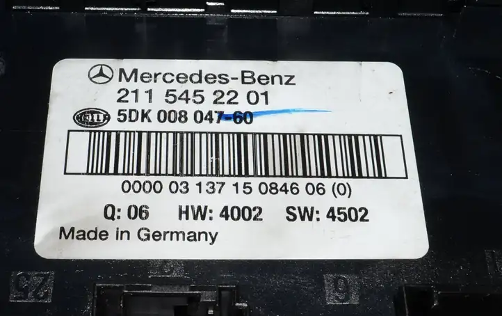 Mercedes-Benz E W211 (2002 - 2009) 2115452201 Блок предохранителей (комплект) — фото 5