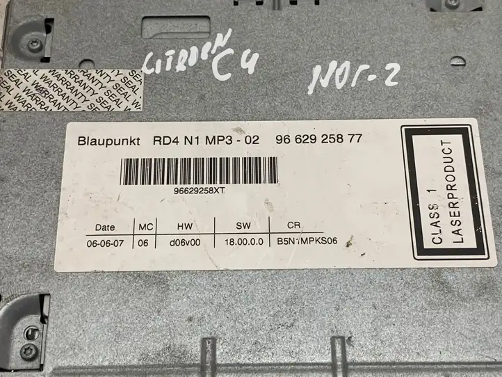 Citroen C4 (2008 - 2011) 9662925877 Магнитола / мультимедийная система — фото 3