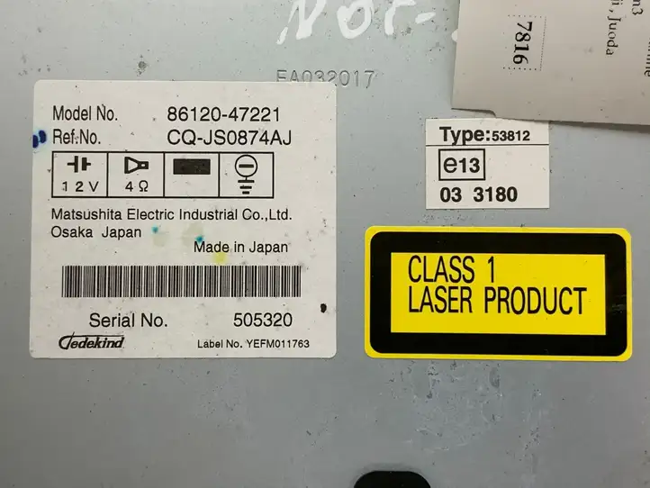 Toyota Prius (NHW20) (2003 - 2009) 8612047221 Магнитола / мультимедийная система — фото 4