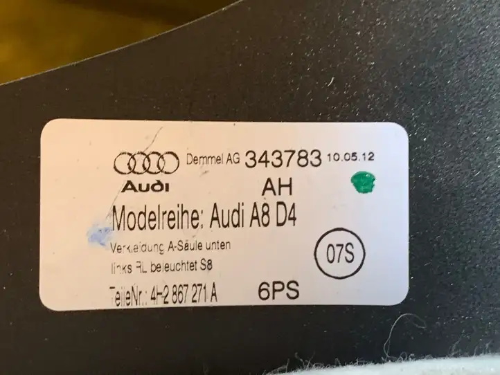 Audi A8 S8 D4 4H (2010 - 2014) 4H2867272 Обвес полный комплект — фото 10