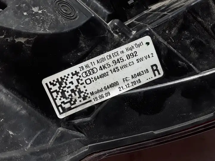 Audi A6 S6 C8 4K (2018 - ) 4K5945092 Задний фонарь в кузове — фото 2