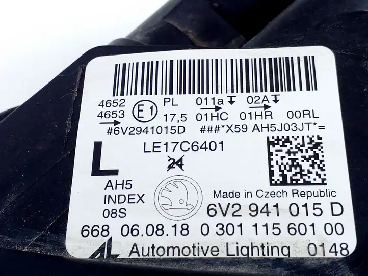 Skoda Fabia Mk3 (NJ) (2015 - 2021) 6V2941015D Передняя фара — фото 5