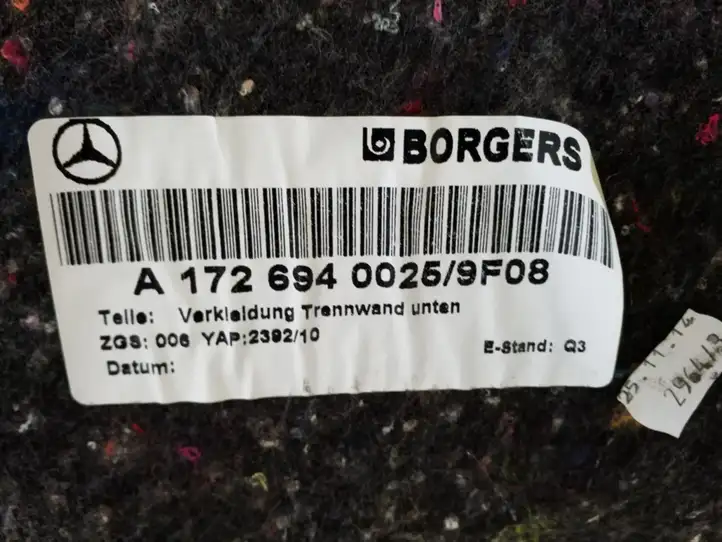 Mercedes-Benz SLK R172 (2011 - 2017) A1726940025 Обшивка стойки у окна — фото 2