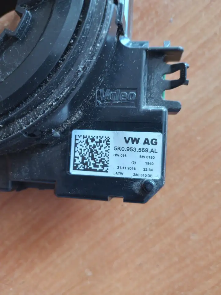 Skoda Yeti (5L) (2009 - 2012) 5K0953569AL Контактное кольцо SRS — фото 3