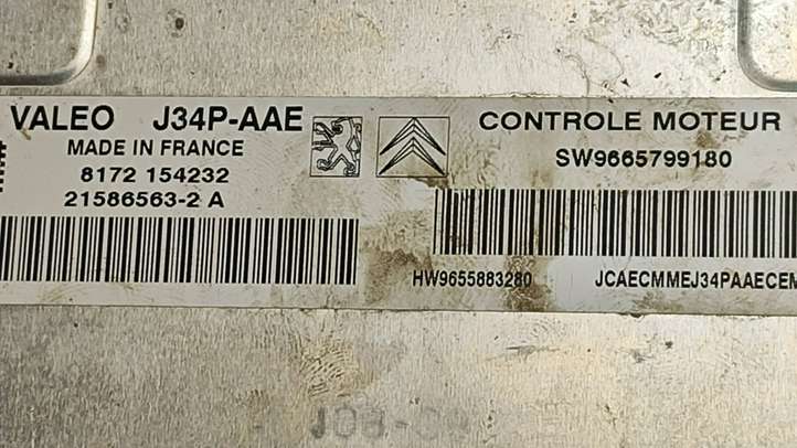 Citroen Berlingo (2003 - 2007)  9655883280 Блок управления двигателем ECU