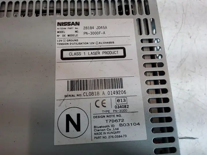 Nissan Qashqai (2006 - 2010) 28184JD45A Магнитола / мультимедийная система — фото 2