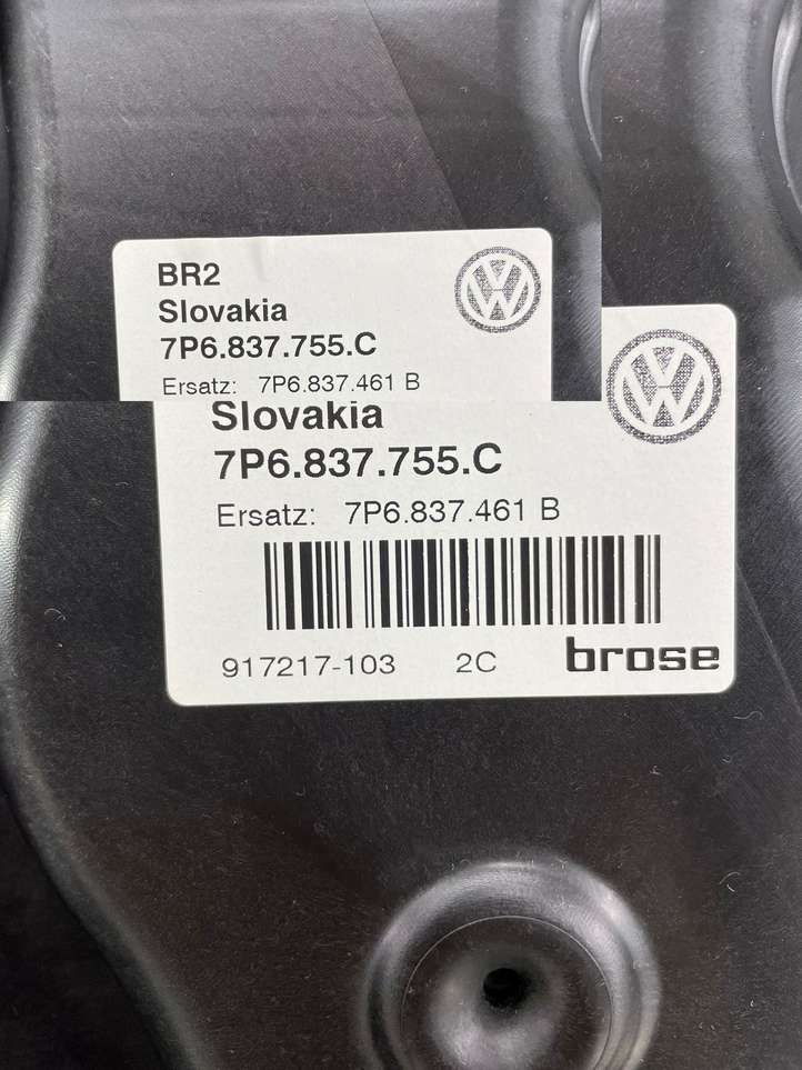 Volkswagen Touareg II (2010 - 2018)  7P6837461B Механизм для электрического подъема окон передней двери (без двигателя)