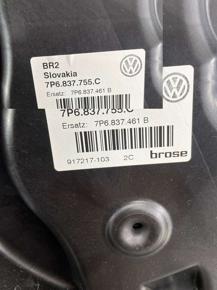 Volkswagen Touareg II (2010 - 2018)  7P6837461B Механизм для электрического подъема окон передней двери (без двигателя)