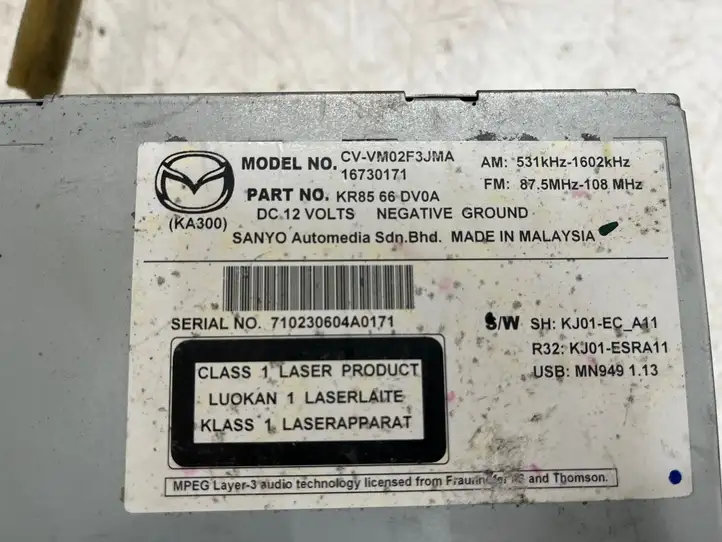 Mazda 6 (2012 - 2015) KR8566DV0A Магнитола / мультимедийная система — фото 3