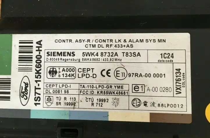 Ford Mondeo Mk III (2000 - 2007) 1S7T15K600HA Модуль комфорта — фото 2