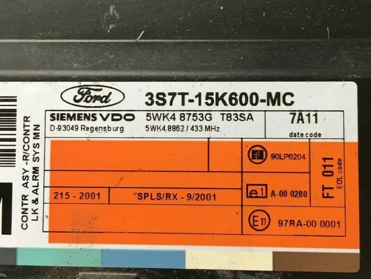 Ford Mondeo Mk III (2000 - 2007) 3S7T15K600MC Модуль комфорта — фото 3
