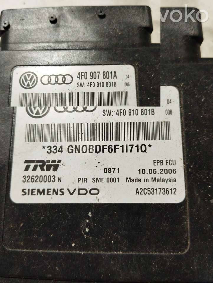 Audi A6 (2004 - 2008)  4F0907801A Блок управления тормозной системы