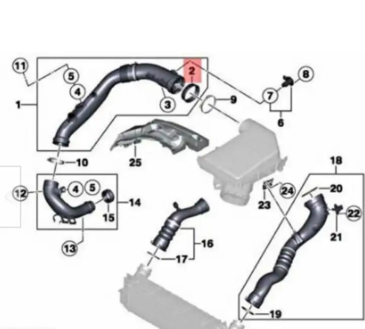 BMW X5 E70 (2006 - 2013) 13717571359 Детали воздухозаборника — фото 1