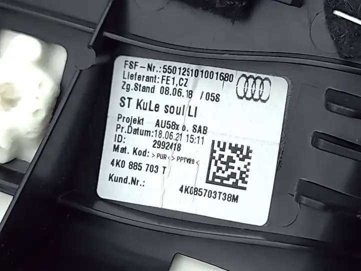 Audi A6 S6 C8 4K (2018 - ) 4K0885703T Верхняя боковая отделка заднего сиденья — фото 2