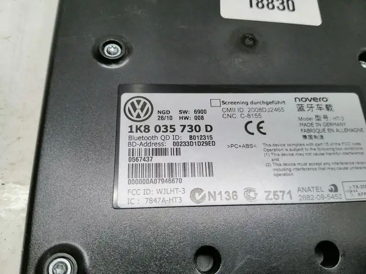 Volkswagen PASSAT B6 (2005 - 2010) 1K8035730D Bluetooth модуль — фото 4