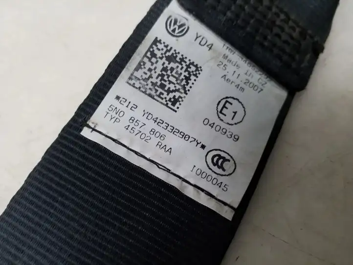 Volkswagen Tiguan (2007 - 2011) 5N0857806 Задний ремень безопасности — фото 5