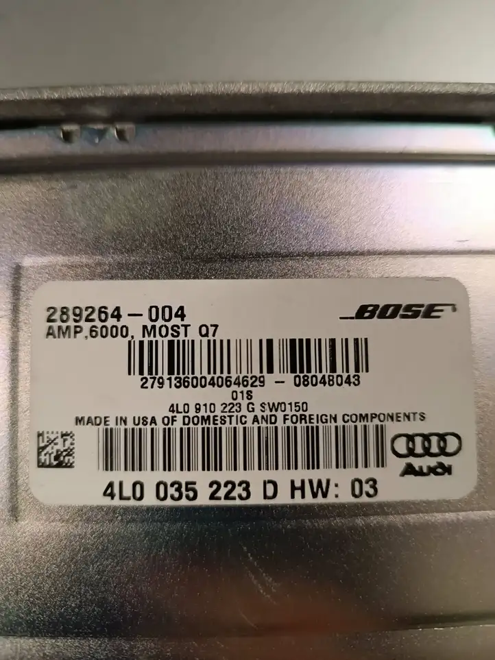 Audi Q7 4L (2005 - 2009) 4L0035223D Усилитель звука — фото 4
