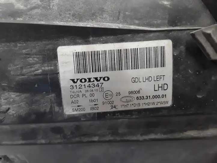 Volvo S80 (2009 - 2013) 31214347 Передняя фара — фото 4