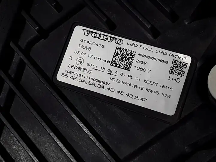 Volvo XC60 (2017 - ) 31420418 Передняя фара — фото 2