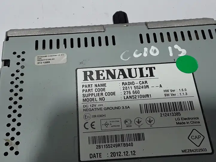 Renault Clio IV (2012 - 2019) 281155249R Магнитола / мультимедийная система — фото 3