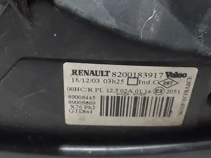 Renault Kangoo I (2003 - 2008) 8200183917 Передняя фара — фото 2