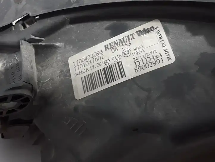 Renault Scenic I (1996 - 2003) 7700432093 Передняя фара — фото 4