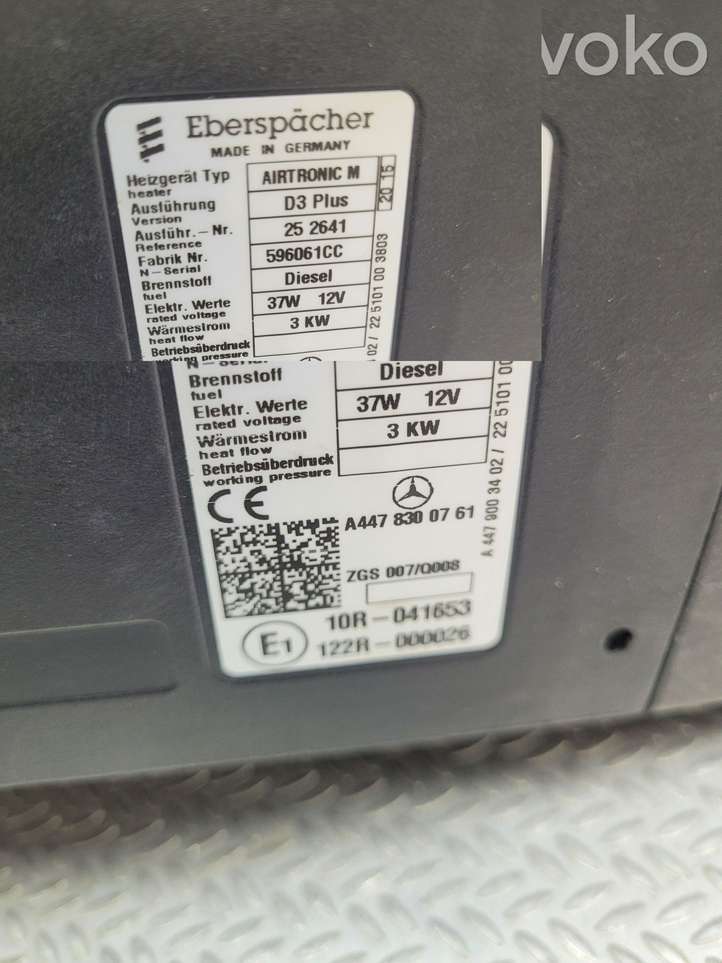 Mercedes-Benz Vito W447 (2014 - )  A4478304900 Автономный нагрев (Webasto)