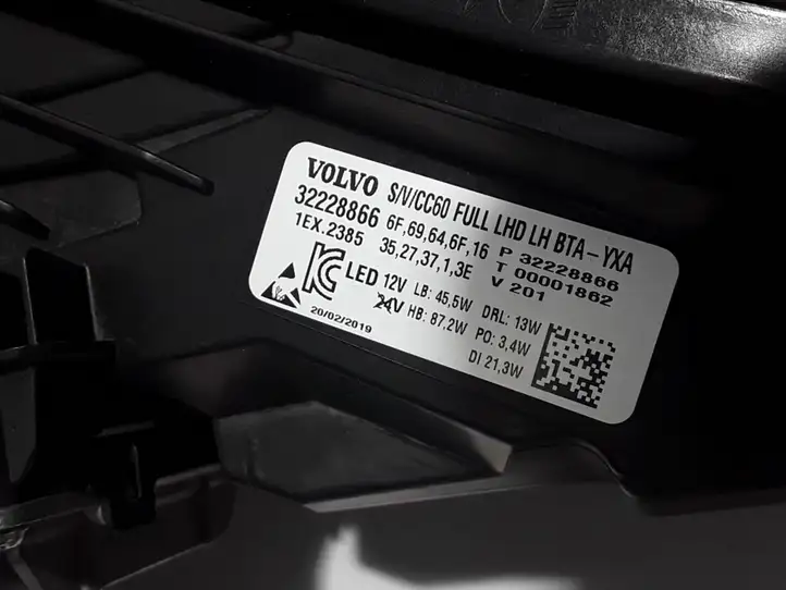 Volvo S60 (2018 - ) Передняя фара — фото 7