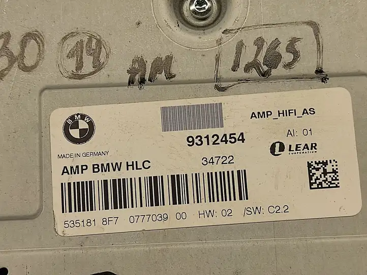 BMW 3 F30 F35 F31 (2012 - 2018) 9312454 Усилитель звука — фото 2