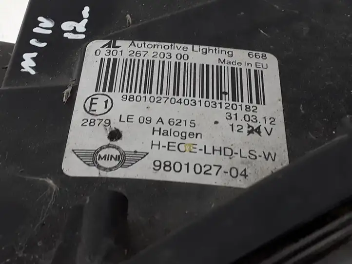 Mini Cooper Countryman R60 (2010 - 2016) 9801027 Передняя фара — фото 5