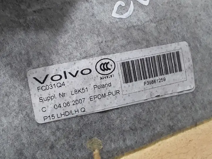 Volvo C70 (2005 - 2009) 39861259 Передний коврик салона — фото 3