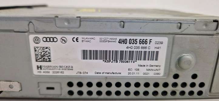 Audi A8 (2010 - 2014)  4H0035666F CD/DVD чейнджер