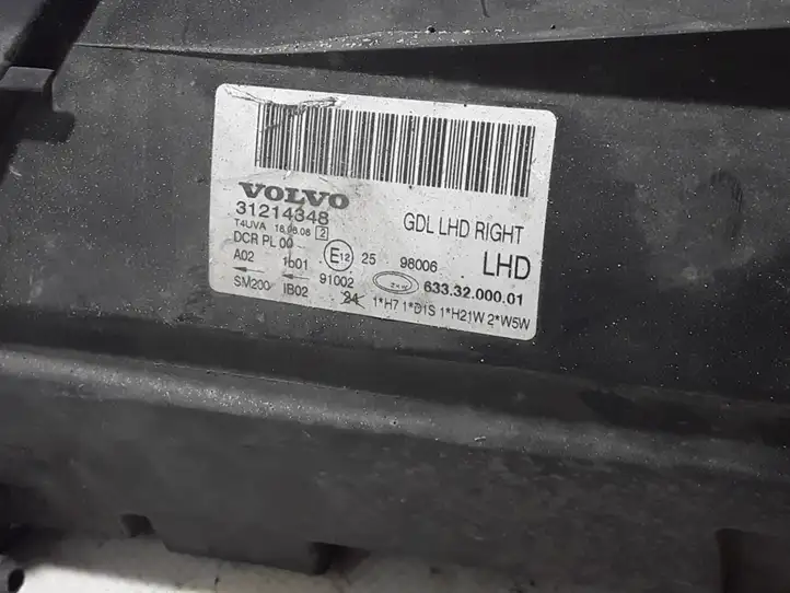 Volvo V70 (2007 - 2013) 31214348 Передняя фара — фото 3