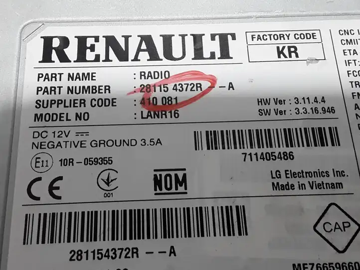 Renault Megane IV (2016 - ) 281154372R Магнитола / мультимедийная система — фото 4
