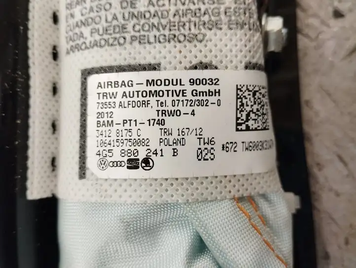 Audi A6 C7 (2011 - 2014) 4G5880241B Подушка безопасности сиденья — фото 3