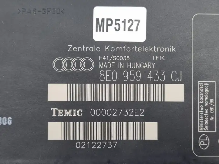 Audi A4 S4 B8 8K (2007 - 2011) 8E0959433CJ Модуль комфорта — фото 4