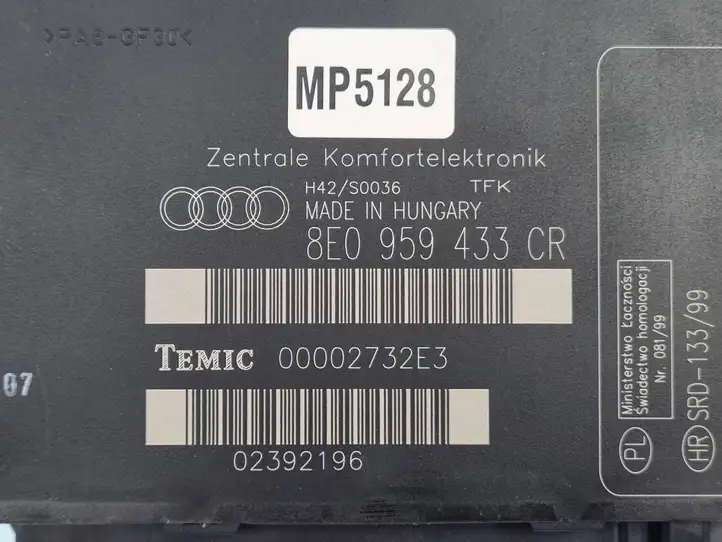 Audi A4 S4 B7 8E 8H (2004 - 2009) 8E0959433CR Модуль комфорта — фото 4