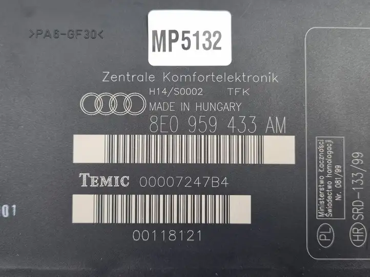 Audi A4 S4 B7 8E 8H (2004 - 2009) 8E0959433AM Модуль комфорта — фото 4