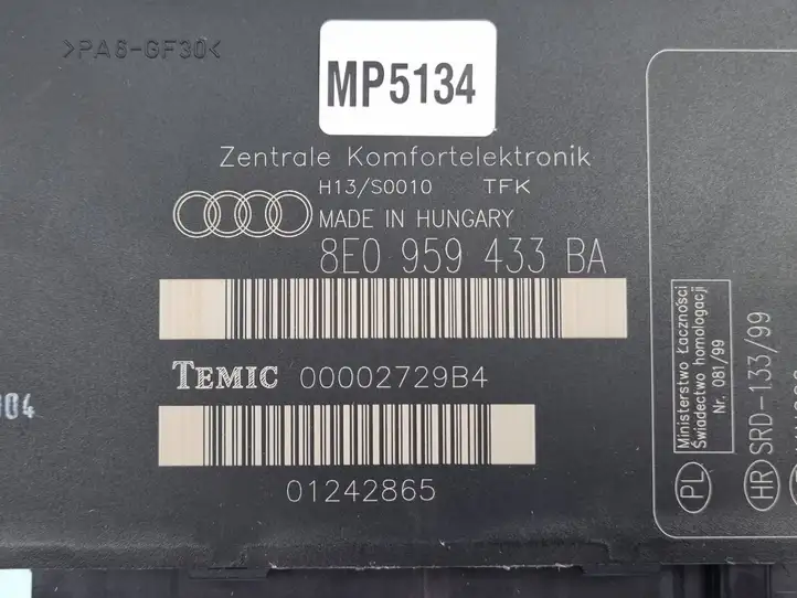 Audi A4 S4 B7 8E 8H (2004 - 2009) 8E0959433BA Модуль комфорта — фото 4