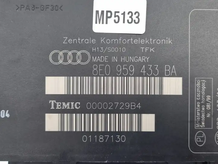 Audi A4 S4 B7 8E 8H (2004 - 2009) 8E0959433BA Модуль комфорта — фото 4